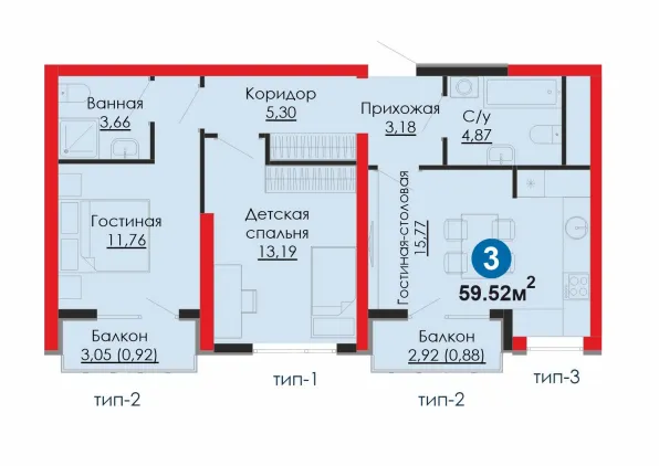 Sayramdagi 3 xonali kvartira, biznes-klass, 12% chegirma 5