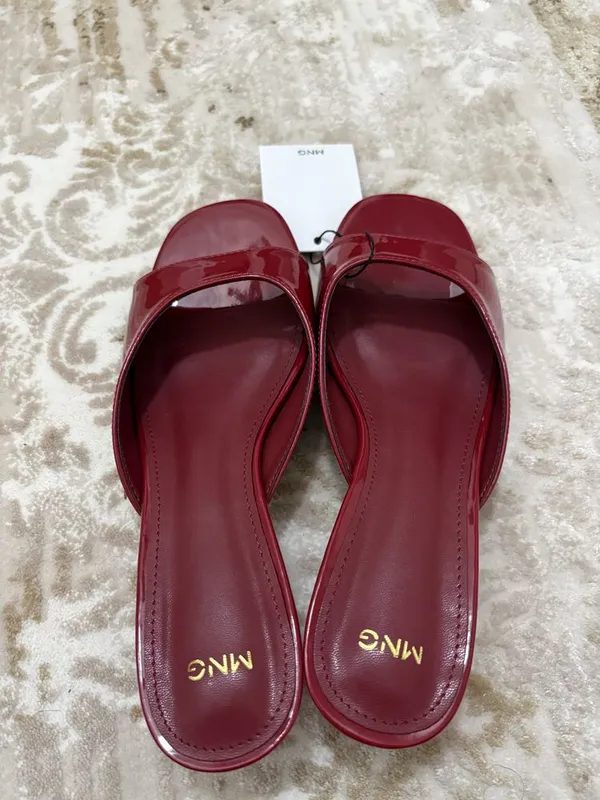 Лакированные мюли на каблуке от Mango (MNG) 2 Лакированные мюли на каблуке от Mango (MNG) 2