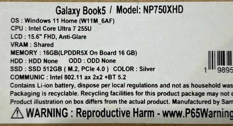 Ультрабук Samsung Galaxy Book5 (USA) — фото 1