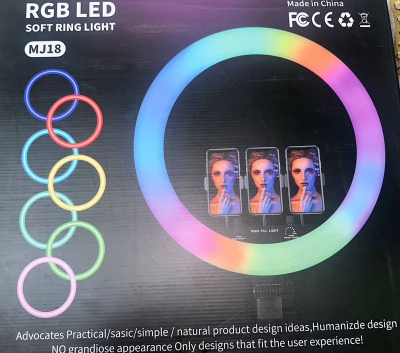 Кольцевая LED лампа MJ18 RGB - SOFT LIGHT
