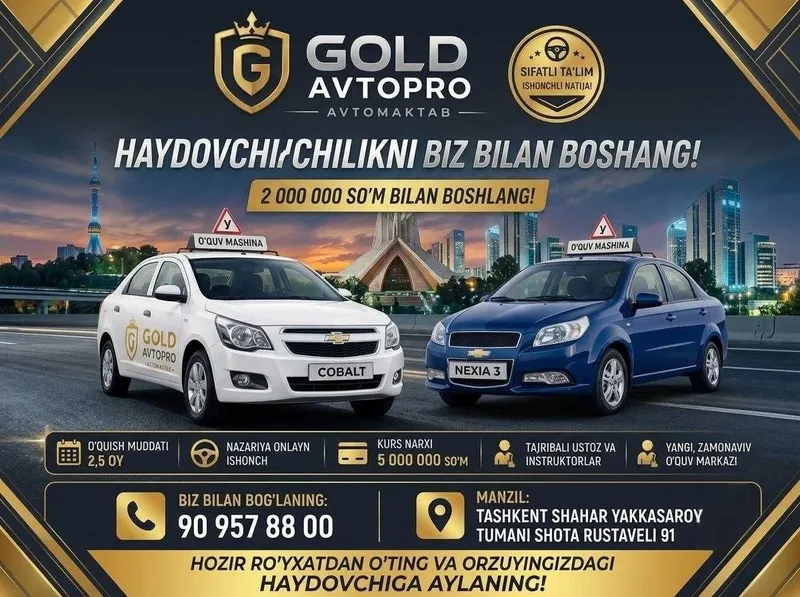 AVTO MAKTAB gold avto 3 AVTO MAKTAB gold avto 3