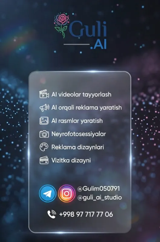 Ai Sun’iy intellekt yordamida videolar tayyorlab beramiz!