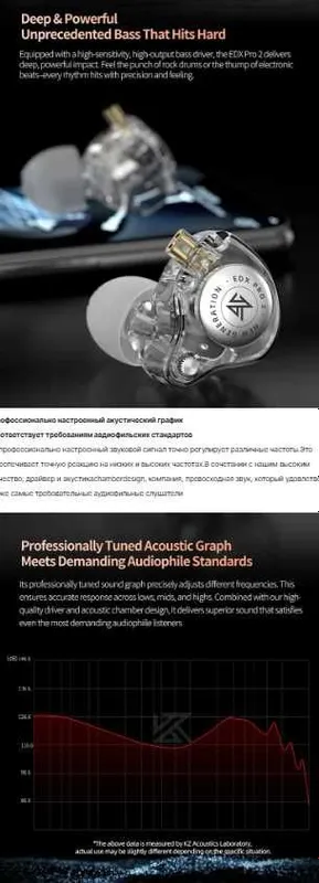 Новые запечатанные проводные наушники KZ EDX PRO 2 HI-FI версия TYPE-C — фото 4 Новые запечатанные проводные наушники KZ EDX PRO 2 HI-FI версия TYPE-C — фото 4