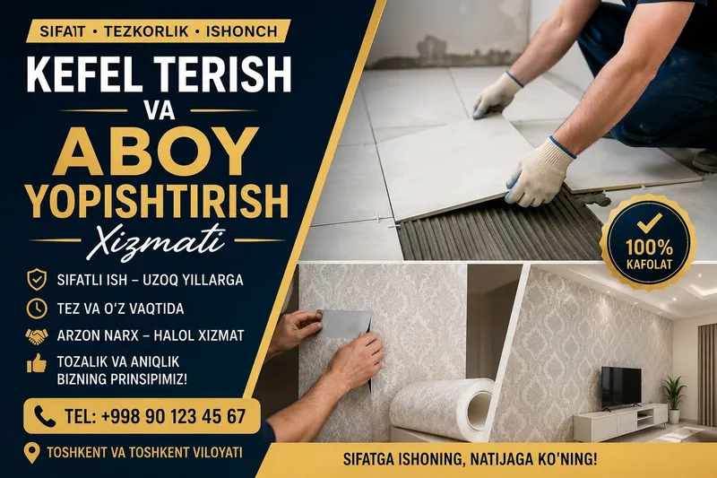 Kafel va aboy qilish xizmati 1 Kafel va aboy qilish xizmati 1