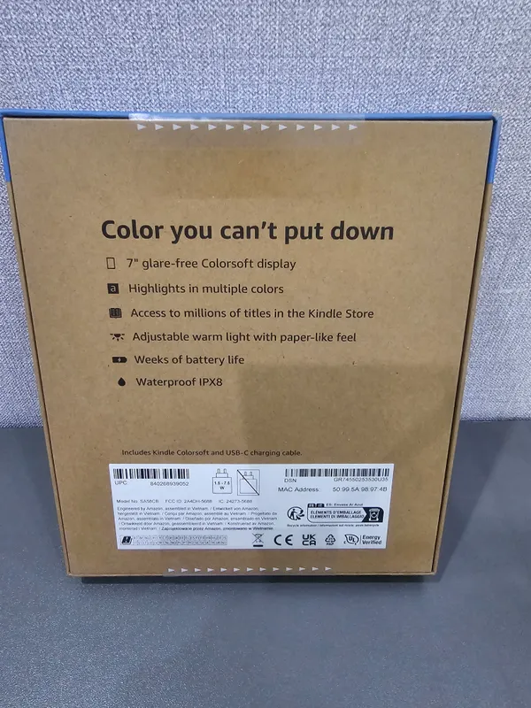 Kindle Colorsoft elektron kitobi, 7" ekran, 16Gb 2
