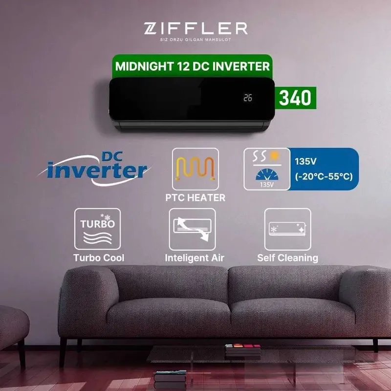 Кондиционер ZIFFLER DC INVERTOR со склада ОПТОМ доставка имеется — фото 3