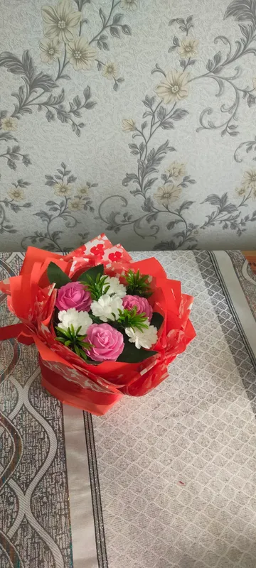 Sovundan yasalgan shirin iforli buket 2 Sovundan yasalgan shirin iforli buket 2