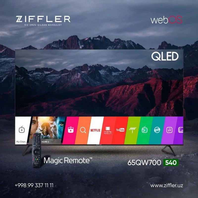 Телевизор ZIFFLlER 55 65 75 Webos QLED 2026 3 Телевизор ZIFFLlER 55 65 75 Webos QLED 2026 3