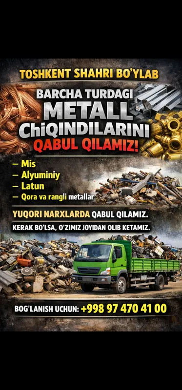 Metall, Mis, Alyumin, Latun, Alimen kabil olamiz