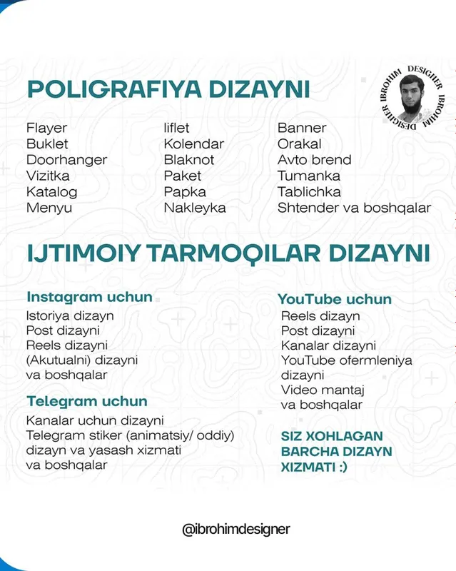 Grafik dizayner xizmati | Услуга Графический дизайнера — фото 2