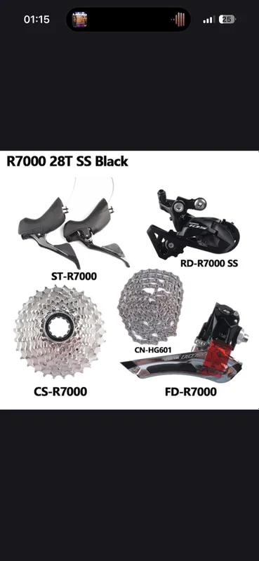 Shimano groupset SRAM system 3 Shimano groupset SRAM system 3