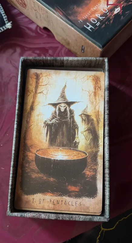Taro kartalari, horror 12x7 sm, 80 dona, tilla qoplama bilan 5