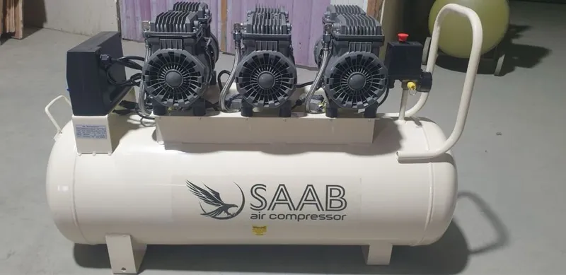 Бесшумный воздушный компрессор SAAB KAW1390/3-100L havo air kompressor — фото 1