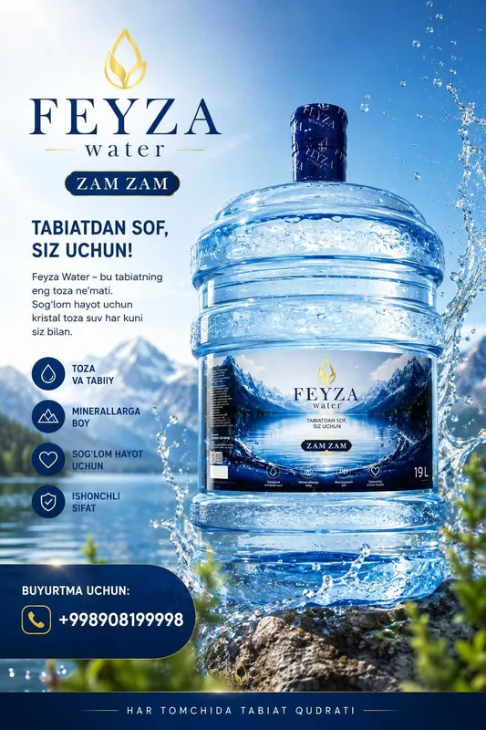FEYZA water - Tabiatdan siz uchun soflik. 5 lt-10lt-19 lt 1 FEYZA water - Tabiatdan siz uchun soflik. 5 lt-10lt-19 lt 1