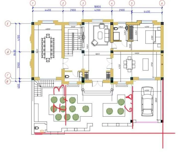 (Добрый) махалла Амир Темур, 4 сот, 450 м², 3 уровня, 7 комнат, Новый — фото 5