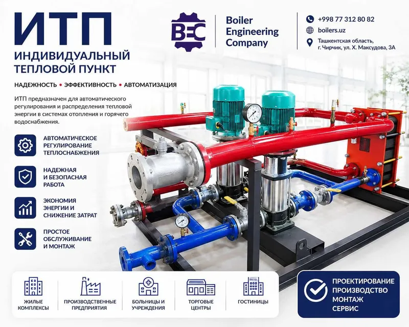 ИТП для котла | Индивидуальный тепловой пункт