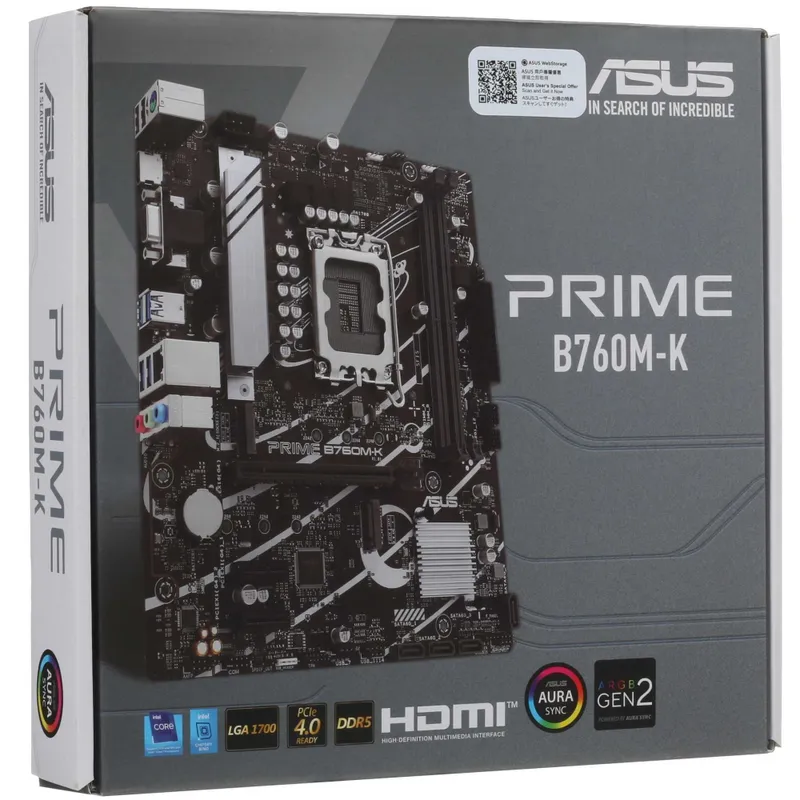 - Материнская плата MB Asus Prime B760M-K DDR5 (90MB1FI0-M1EAY0) 3