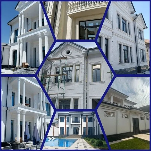 Fasad ishlari travertin marmarino milona mineralka sokol tunikafon 6 Fasad ishlari travertin marmarino milona mineralka sokol tunikafon 6