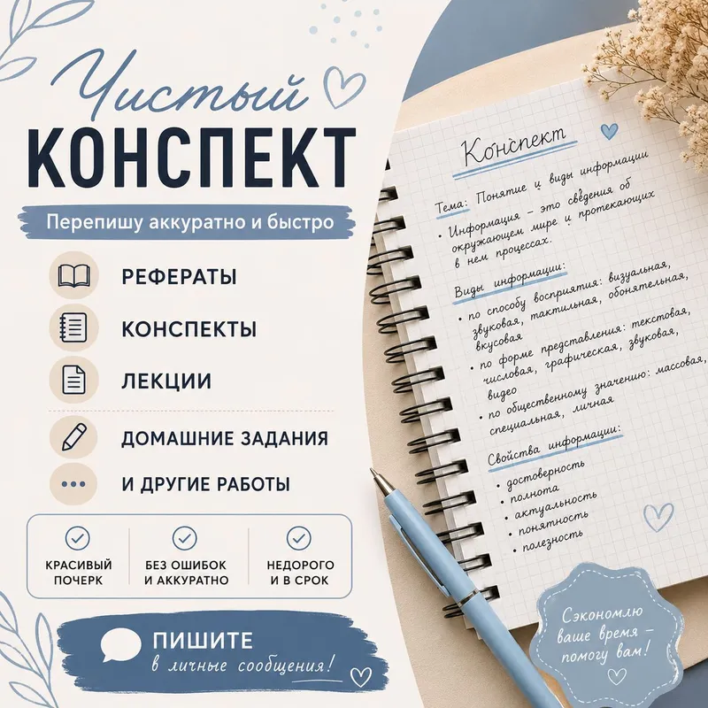 Пишу конспекты