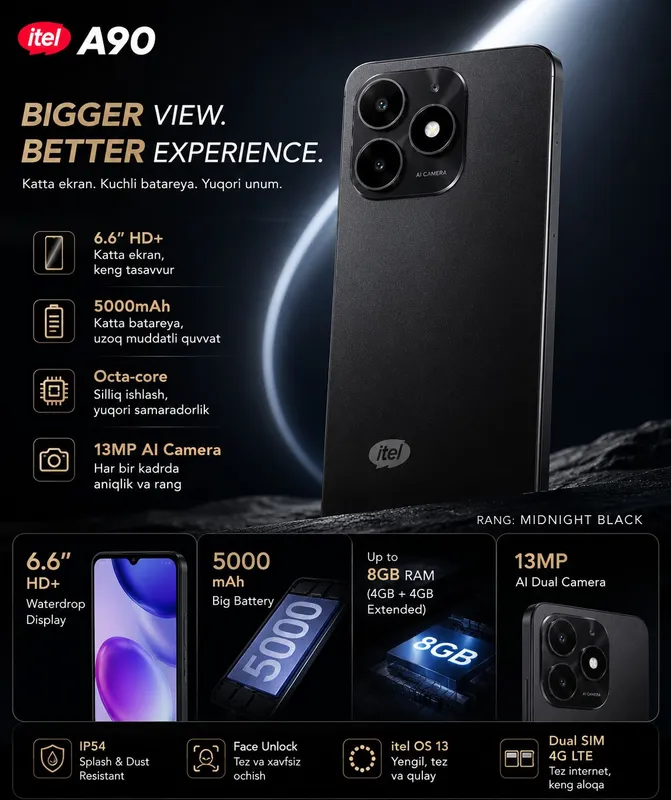 itel a90 onamni telefoni olinganiga 2 oy bo'ldi — фото 1