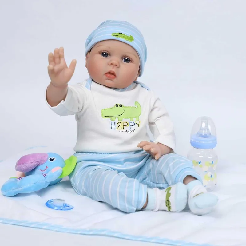 Кукла Reborn девочка и мальчик,55-56 см 5
