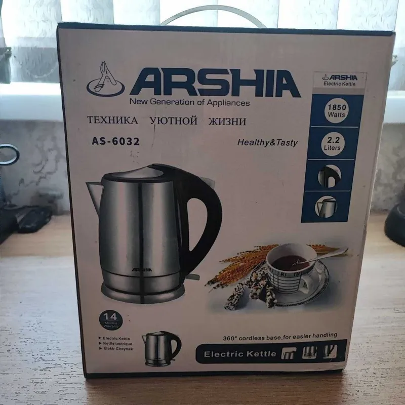 Продам электрочайник из нержавеющей стали ARSHIA AS-6032 1