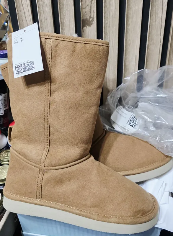 высокие теплые угги h&m 35 размер camel ДОСТАВКИ НЕТ ниже себестоимост — фото 5