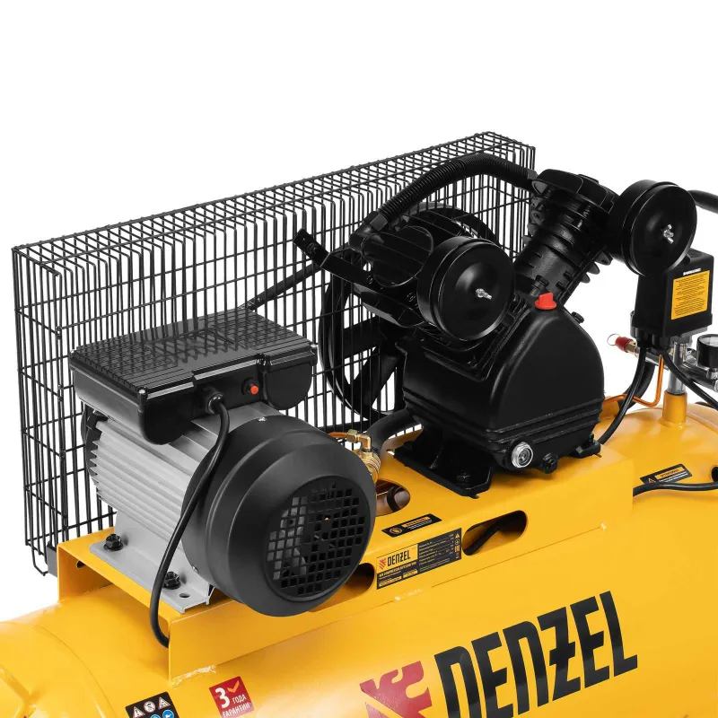 Компрессор воздушный рем. BCV2200/100, 2,2 кВт, 100 литров Denzel 3