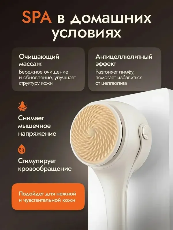 Электрическая щетка для тела, на длинной ручке 7 Электрическая щетка для тела, на длинной ручке 7