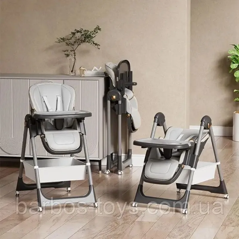 KIDILO original Стульчик для кормления 3 в 1 шезлонг качелями — фото 5