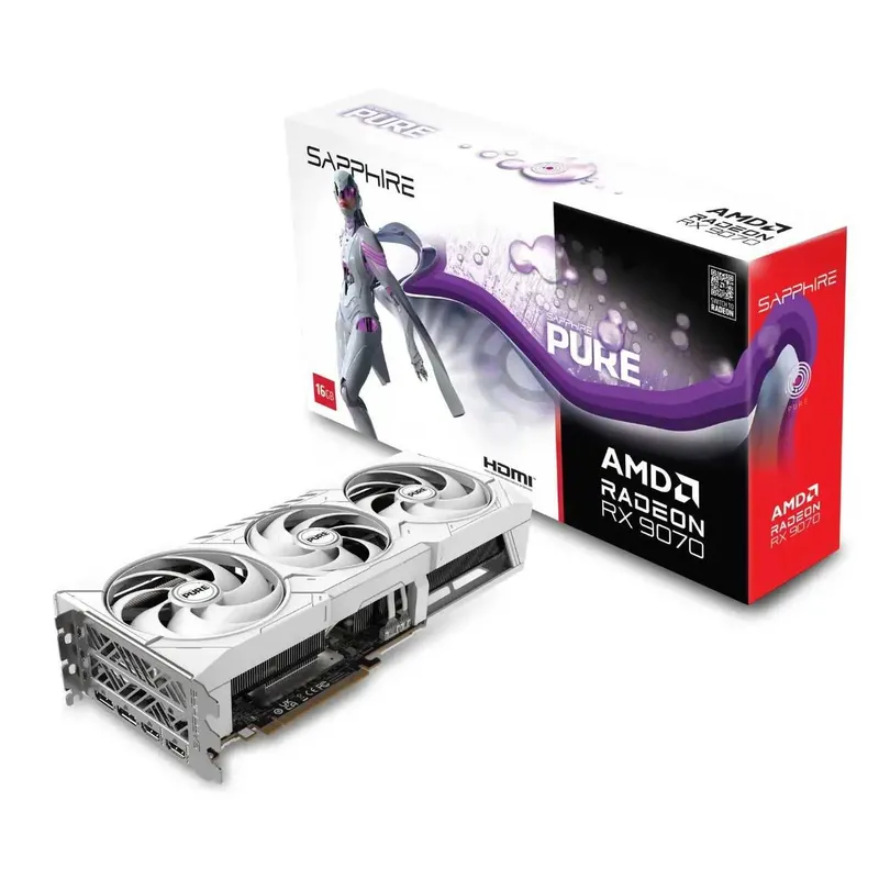 Видеокарта Sapphire AMD Radeon RX 9070-16GB PURE GAMING OC