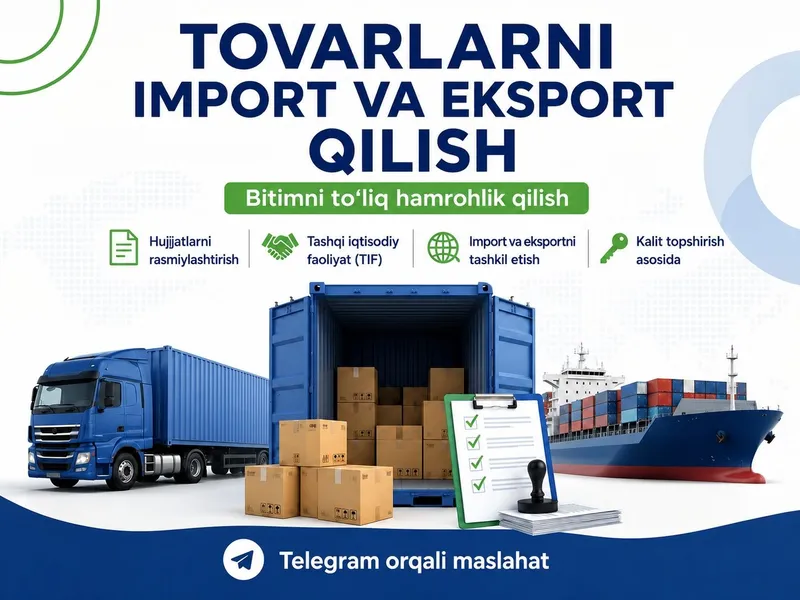 Import va eksport xizmatlari Tovarlarni O‘zbekiston va Rossiya o‘rtas Import va eksport xizmatlari Tovarlarni O‘zbekiston va Rossiya o‘rtas