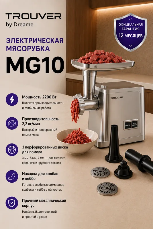 TROUVER MG10 Электрическая мясорубка 1 TROUVER MG10 Электрическая мясорубка 1