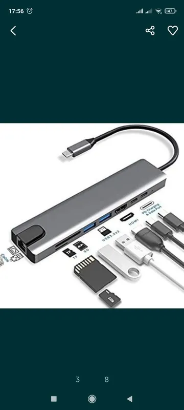 Type - c hub, usb 3.0 / 4 port, кабель 1,20 — фото 2