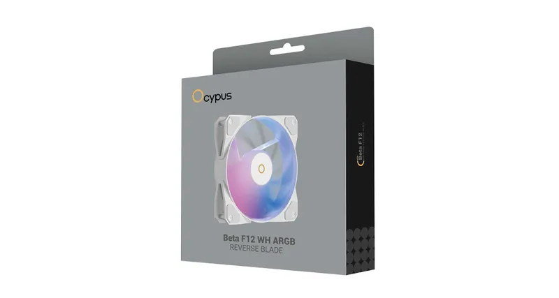 \ Вентилятор для корпуса Ocypus Beta F12 WH ARGB Reverse Blade 2