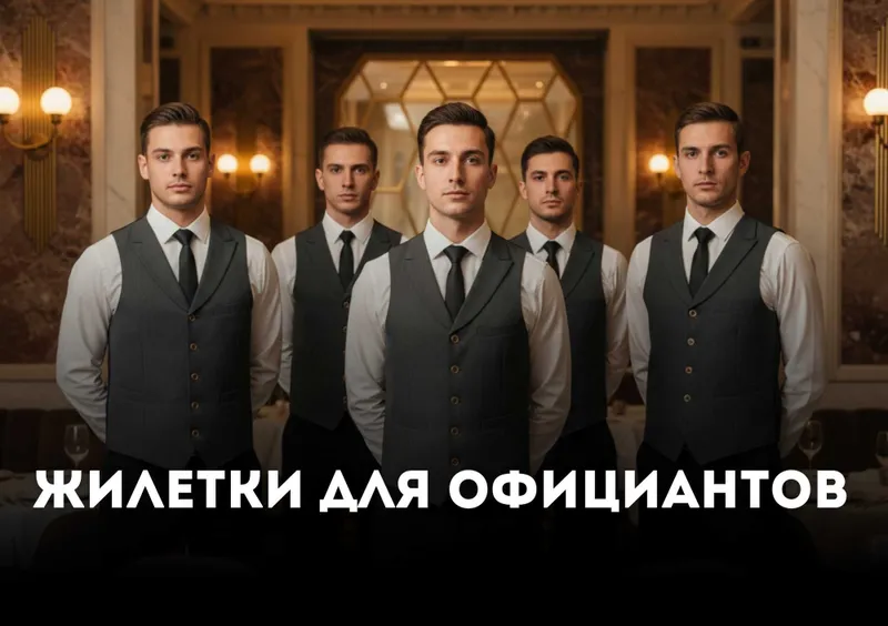 Жилетки для официантов и персонала | Пошив на заказ