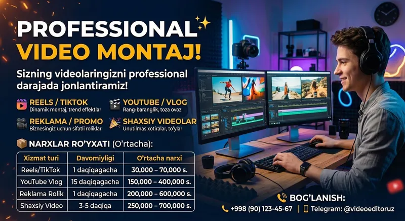 video montaj qilish xizmati video montaj qilish xizmati