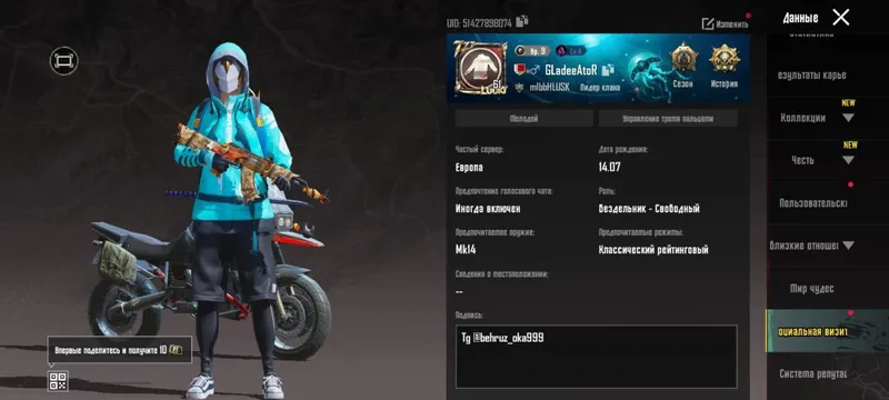 Аккаунт PUBG 7