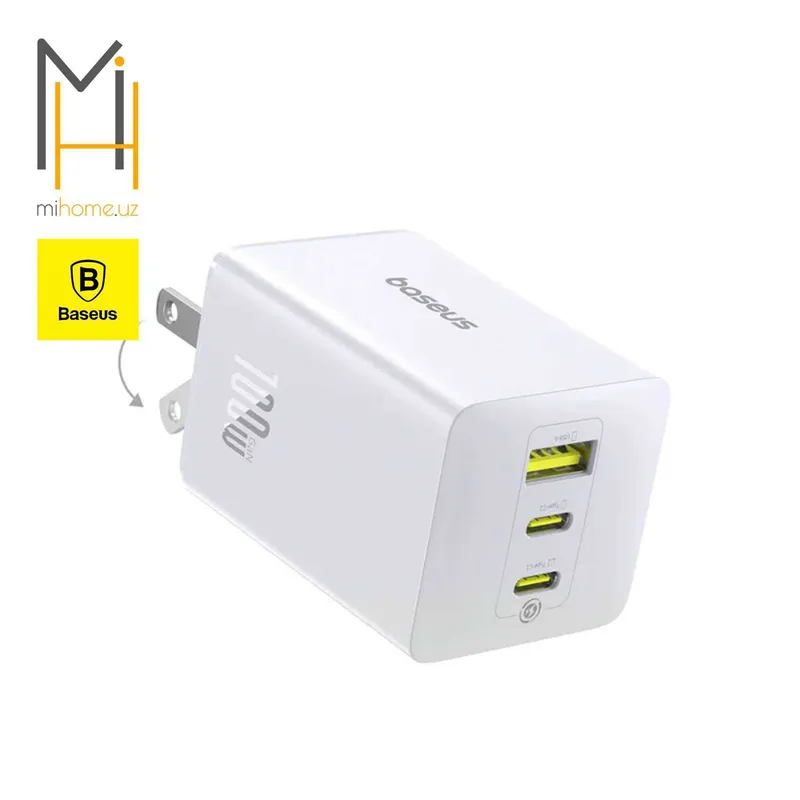 Блок питания Baseus EnerFill FN11 Mini Cube 100W GaN — фото 1