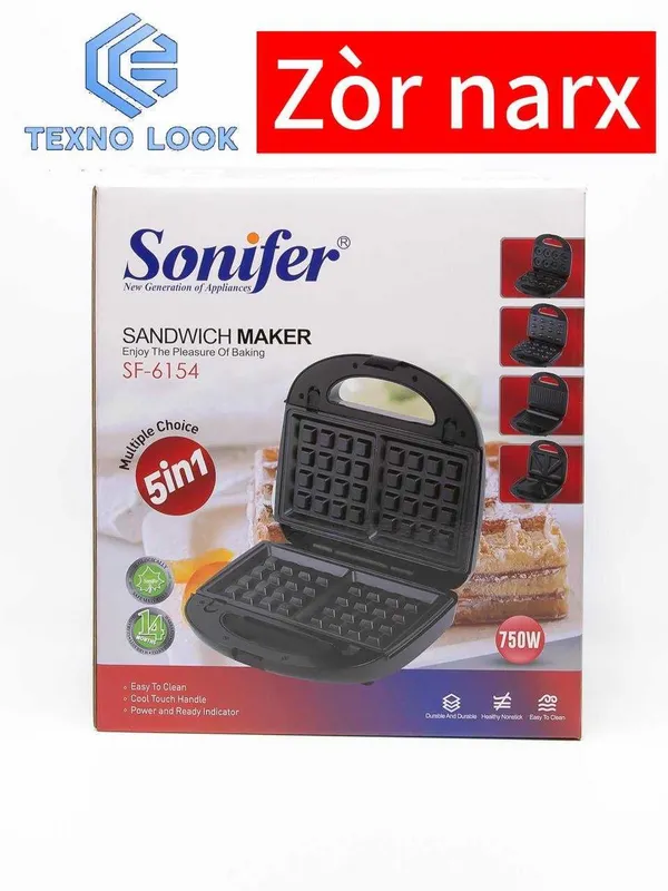 Toster Sonifer vafli 3 xil tur SF-6154 — 5-1 ,750 Vt. Dastavka bor!!!