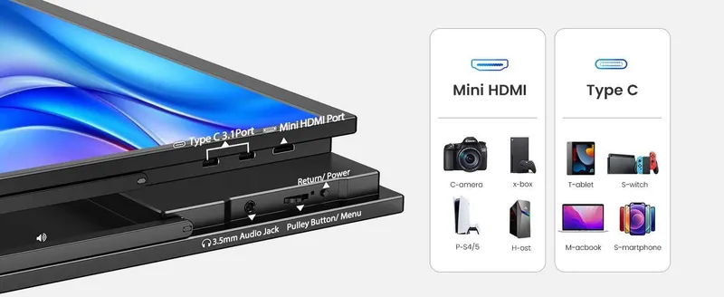 Портативный монитор UPERFECT 18.5" FullHd 120Hz 125% sRGB 7 Портативный монитор UPERFECT 18.5" FullHd 120Hz 125% sRGB 7