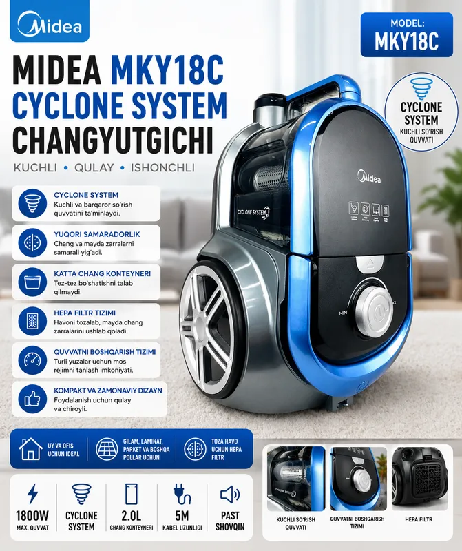Midea MKY18C Cyclone System changyutgichi pilisos