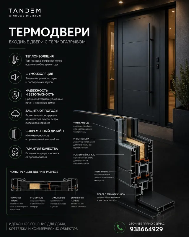 Термодвери с терморазрывом | Входные двери для частного дома 3 Термодвери с терморазрывом | Входные двери для частного дома 3