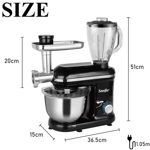Sonifer STAND MIXER 3in1 SF-8056 Мясорубка, миксер, блендер 3в1 — фото 3 Sonifer STAND MIXER 3in1 SF-8056 Мясорубка, миксер, блендер 3в1 — фото 3