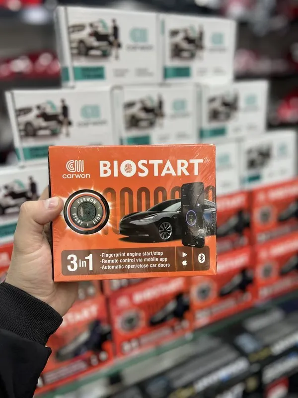 Старт стоп кнопка со сканером отпечатков пальцев Carwon Biostart