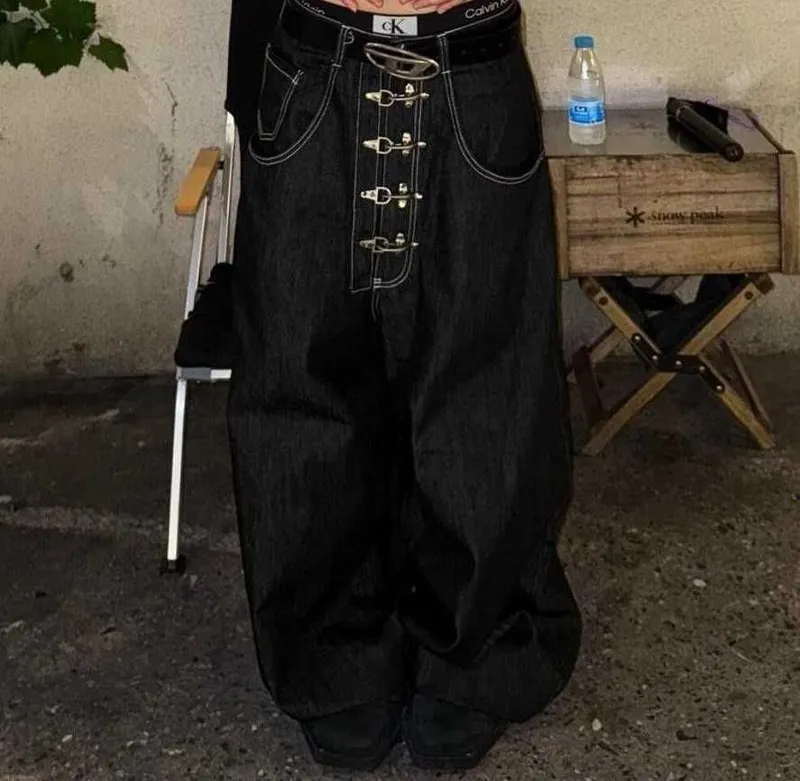 Archive: Wide-Leg Buckle Denim