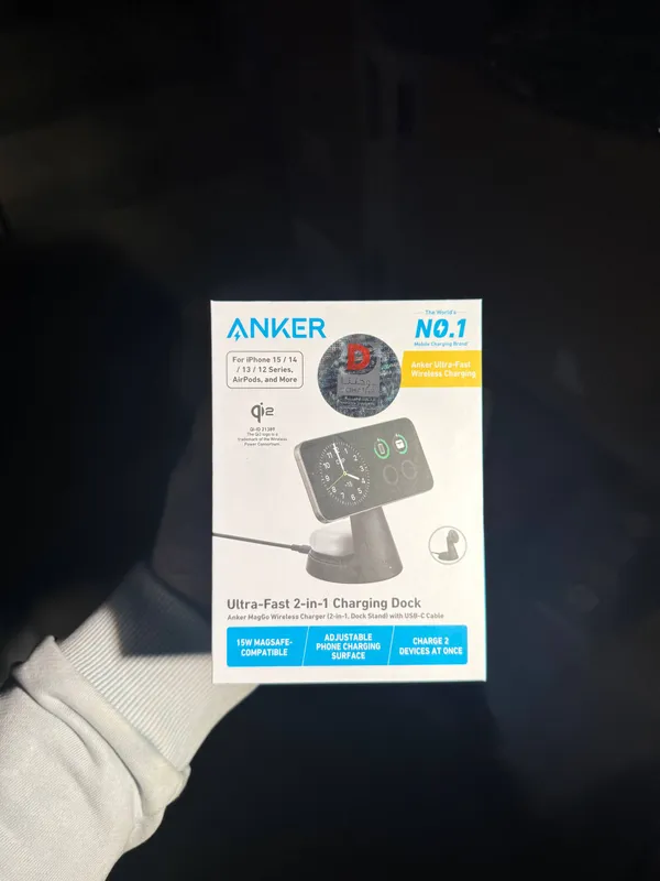 Беспроводная зарядка Anker 2в1 Qi2