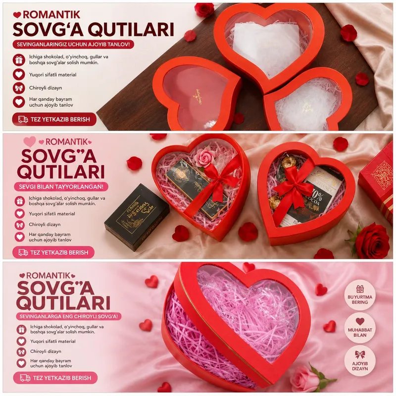 Sovg'a qutilari. soni cheklangan