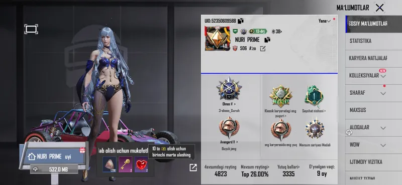 PUBG akk sotilad narx 250 ming 7 ta prakachka — фото 1