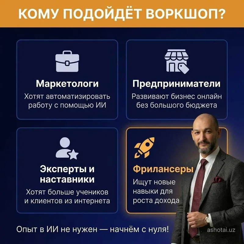 ИИ-маркетинг: воркшоп в Ташкенте — ChatGPT, автоворонки, продажи — фото 4